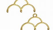 Cymbal Bead Endings for 11/0 Delica & Round Beads, Skaloti III, 14.5x22.5mm, 24k Gold Plated (2 Pieces)
