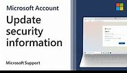 How to update your Microsoft account security information [VIDEO]