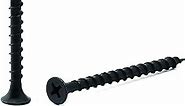 #8 x 2" Wood Screw 100PCS Black Phosphate Coated Stainless Flat Truss Head Fast Self Tapping Drywall Screws by SG TZH