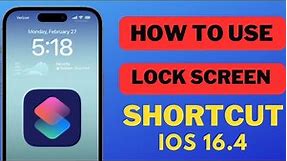 iOS 16.4 Lock Screen Shortcut Feature 😱😱