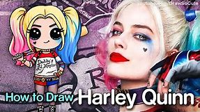 How to Draw Suicide Squad Harley Quinn Chibi