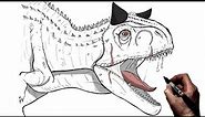 How To Draw A Carnotaurus | Step By Step