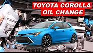 Toyota Corolla Oil Change 2019-2024 (12th Generation E210)