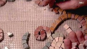 MEC's Mosaicists Crafting a Bespoke Marble Mosaic Floor Design