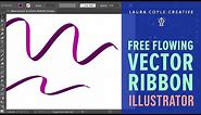 Illustrator Tutorial: Draw a free flowing vector ribbon