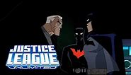 Batman meets Batman Beyond and old Bruce Wayne | Justice League Unlimited