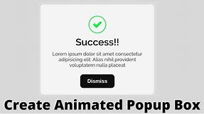 How to Create Animated Popup / Modal / Dialog Box using HTML, CSS & JavaScript