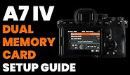 Sony A7 IV - Dual Memory Card Setup Guide (Rec. Media Settings)