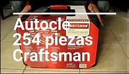 Autocle 254 piezas Craftsman KIT caja DE HERRAMIENTA Unboxing review EN ESPAÑOL