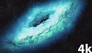 Beautiful Blue Galaxy in the Vast Space