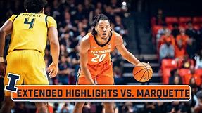 Marquette at Illinois | Extended Highlights | Big Ten Men's Basketball | Nov. 14, 2023
