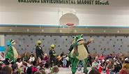 Frog and Toad came alive and jumped right out of the book to join our “I Love to Read” assembly!! | Garlough Environmental Magnet School
