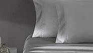 Vera Wang - King Sheet Set, Luxury Sateen Cotton Bedding, 800 Thread Count, Soft & Smooth Home Decor (Steel Grey, 4 pcs,King)