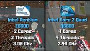 Pentium E6600 vs Core 2 Quad Q6600 on PUBG Lite + ATI Radeon HD 5450