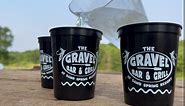 Custom Party Cups Personalized with your Logo or Message Disposable or Reusable 16 oz Plastic Stadium Cups Starting at Set of 10 - Red