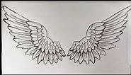 How To Draw Angel Wings Easy For Beginners