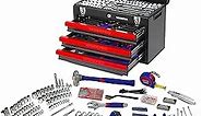 WORKPRO 408-Piece Mechanics Tool Set, General Household Home Repair Tool Kit with 3-Drawer Heavy Duty Metal Box, Hand Tool Kit Set 1 Pack