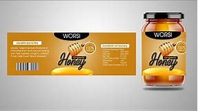 How to Create a Simple Honey Label Design in Photoshop