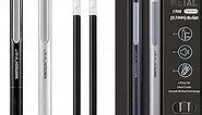 WRITECH Gel Pens Fine Point: Premium Metal Barrel Retractable 0.7mm Black Ink Pen 2ct with 2 Refills No Smear & Bleed Quick Dry Smooth Writing Silent Click Luxury Up-Gel