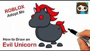 How to Draw an Evil Unicorn 😈🦄 Roblox Adopt Me Pet