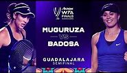 Garbiñe Muguruza vs. Paula Badosa | 2021 WTA Finals Semifinal | WTA Match Highlights