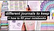 Different Journals To Keep + How To Fill Your Notebooks