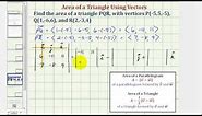 Ex: Find the Area of a Triangle Using Vectors - 3D