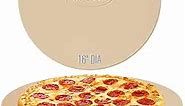 Unicook 16 Inch Round Pizza Baking Stone, Heavy Duty Cordierite Pizza Stone for Oven and Grill, Thermal Shock Resistant, Ideal for Baking Crisp Crust Pizza, Bread and More, Includes Scraper
