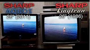 Sharp Aquos 26" (2011) vs. Sharp Linytron 26" (1986)