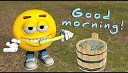 Funny Good Morning video. Emoji wishes Good Morning