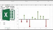 How to make an up and down arrows chart in excel