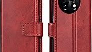 Flip Case for OnePlus 11 Wallet PU Leather Magnetic Protective Cellphone Case for One Plus 11 Folio Book Cover with Stand (Red)