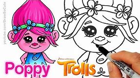 How to Draw Poppy from Trolls Movie Cute and Easy