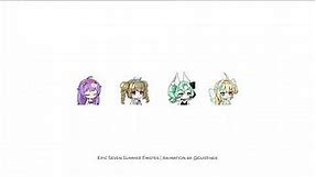 Epic Seven Summer Chibi Emotes Animated Wallpaper