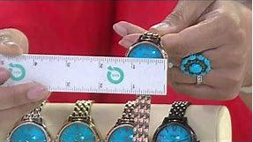 Ecclissi Sleeping Beauty Turquoise Sterling Silver Watch with Gabrielle Kerr