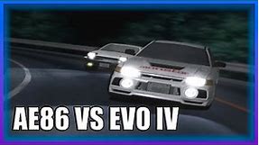 INITIAL D - AE86 VS EVO IV [HIGH QUALITY]