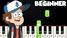 Gravity Falls Theme | BEGINNER PIANO TUTORIAL + SHEET MUSIC by Betacustic