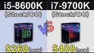 i5-8600K Vs. i7-9700K | Stock and Overclock | New Games Benchmarks