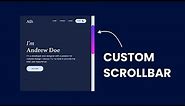 How To Create Custom Scrollbar Using CSS In Just 2 Minutes | Website Scrollbar Design