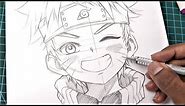 Easy anime drawing | how to draw anime boy - NARUTO