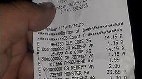 my Costco Wholesale receipt