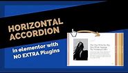 Build an Elementor Horizontal Accordion for FREE with NO Extra PLUGINS