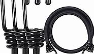 Bungee Cords Heavy Duty Outdoor 2ft Bungee Straps with Hooks Black Bunji Cord 24inch4Pcs