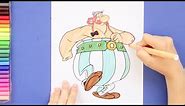 How to draw Obelix