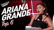 Best of ARIANA GRANDE Blind Auditions on The Voice! | TOP 6