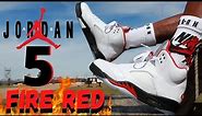 EARLY LOOK!! 2020 JORDAN 5 "FIRE RED" REVIEW & ON FEET W/ LACE SWAPS!!