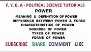 Power - Meaning & Definition and etc
