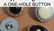 How to Sew a One Hole Button