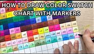 How to Draw Color Swatch Chart for Markers | Marker Drawing Tutorial