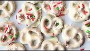MAKE EASY WHITE CHOCOLATE COVERED PRETZELS - Countdown To Christmas With Sarita (Christmas Recipes)